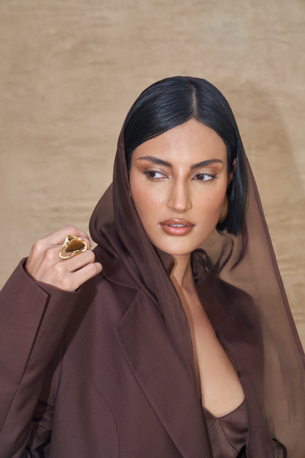 Espresso Silk Scarf