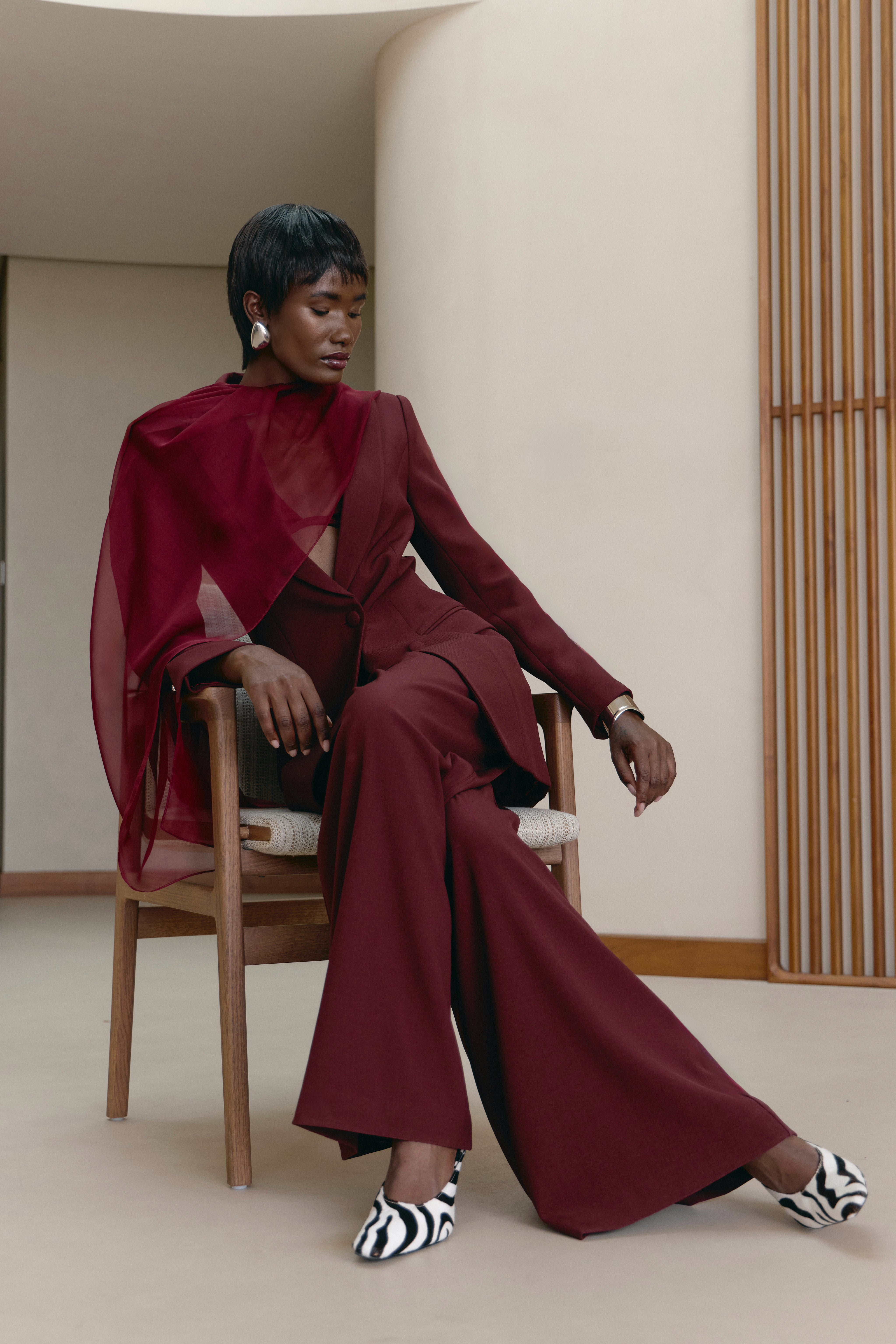 Fredi Blazer Burgundy