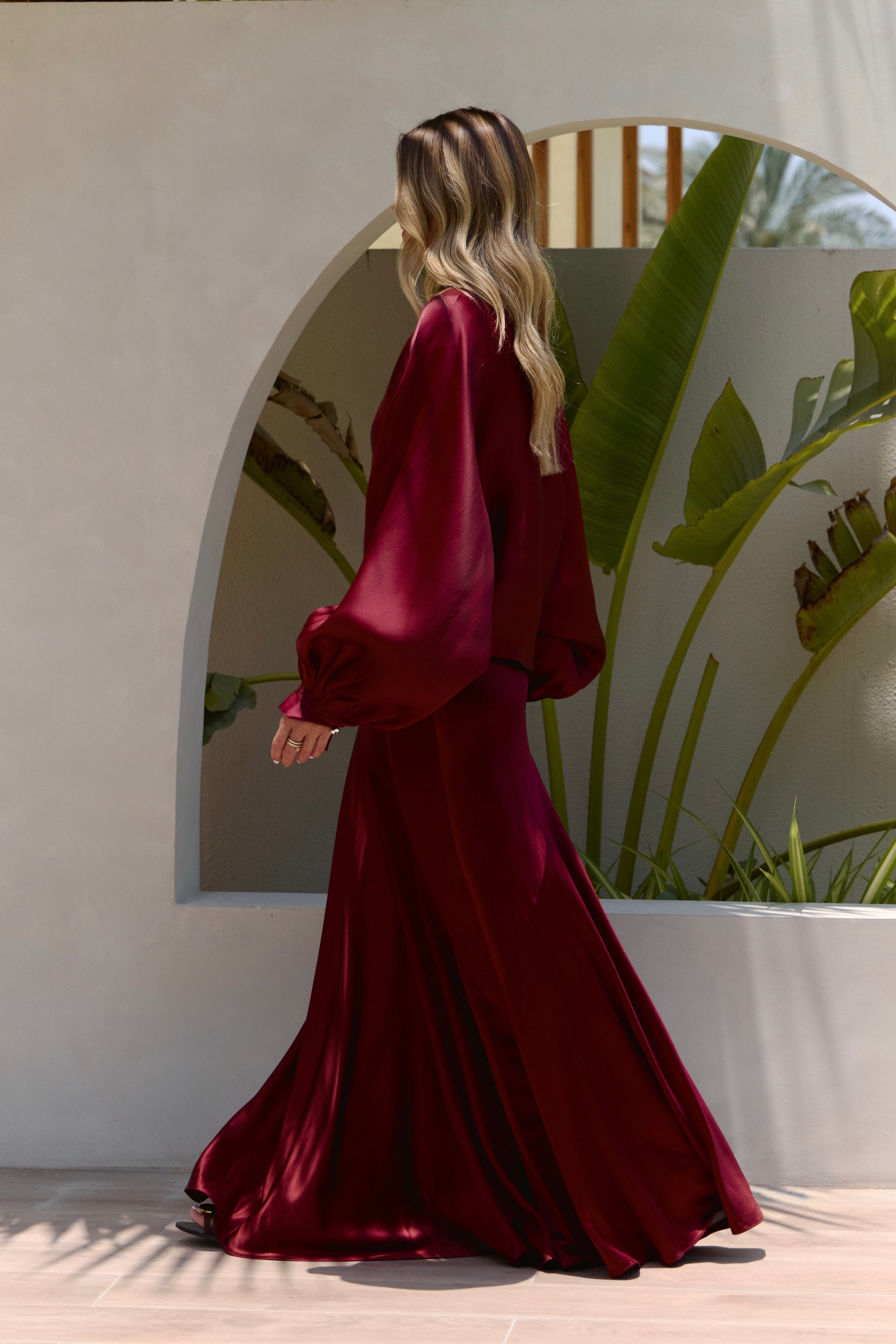 Ríona Dress Burgundy (PREORDER)