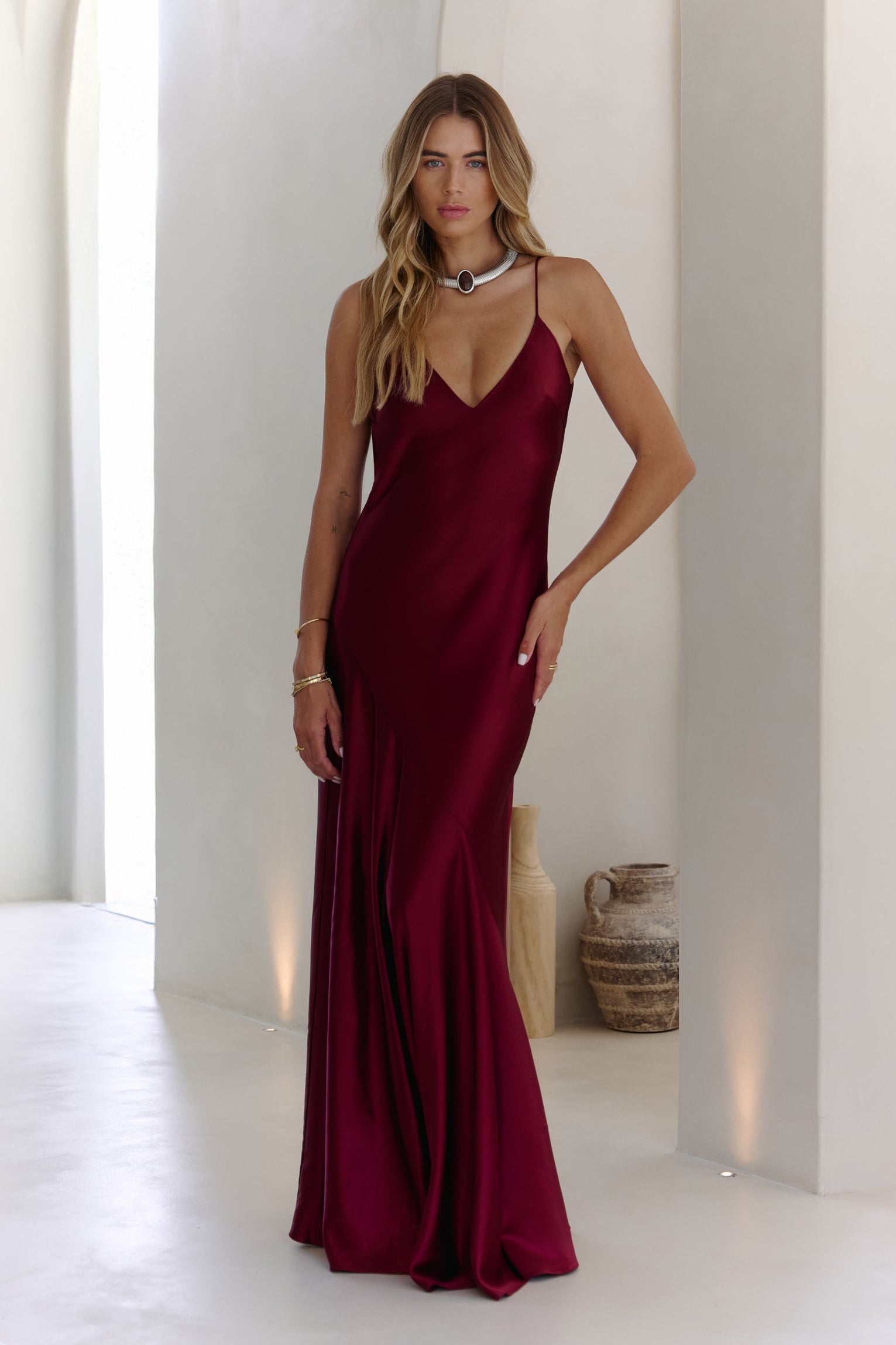 Ríona Dress Burgundy